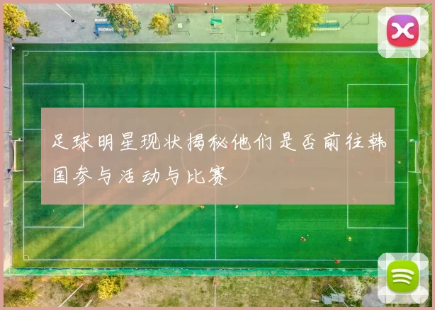 足球明星现状揭秘他们是否前往韩国参与活动与比赛